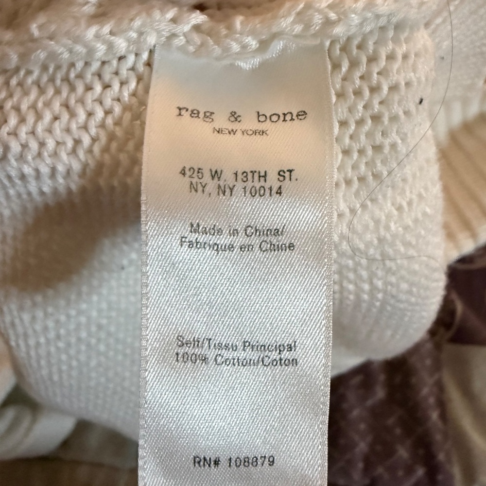 $175 Rag And Bone Elsie Split-Back Open-Knit Cott… - image 6